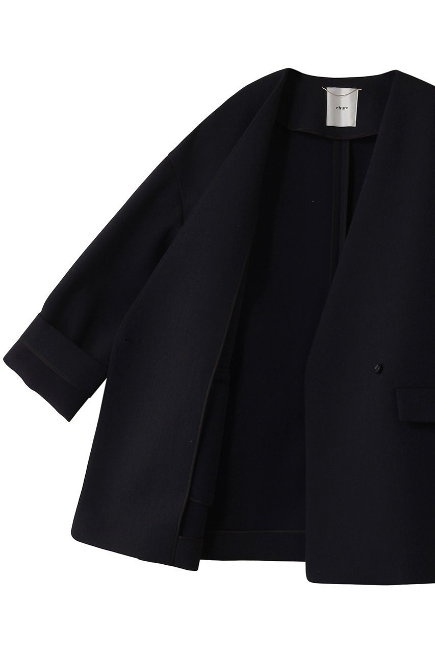 【エブール/ebure】のライトビスボンディング ノーカラービッグジャケット 人気、トレンドファッション・服の通販 founy(ファニー) 　ファッション　Fashion　レディースファッション　Fashion for Women　アウター　Coat / Outerwear Collection　レディースジャケット・軽アウター　Jackets　イタリア　Italy　ショルダー　Shoulder, Shoulder Strap　ジャケット　Jacket, Outerwear　ドロップ　Drop Shoulder, Dropped Style　ビッグ　Big, Oversized　リラックス　Relax, Relaxed Fit　other-6|ID: prp329100004361315 ipo3291000000032965407