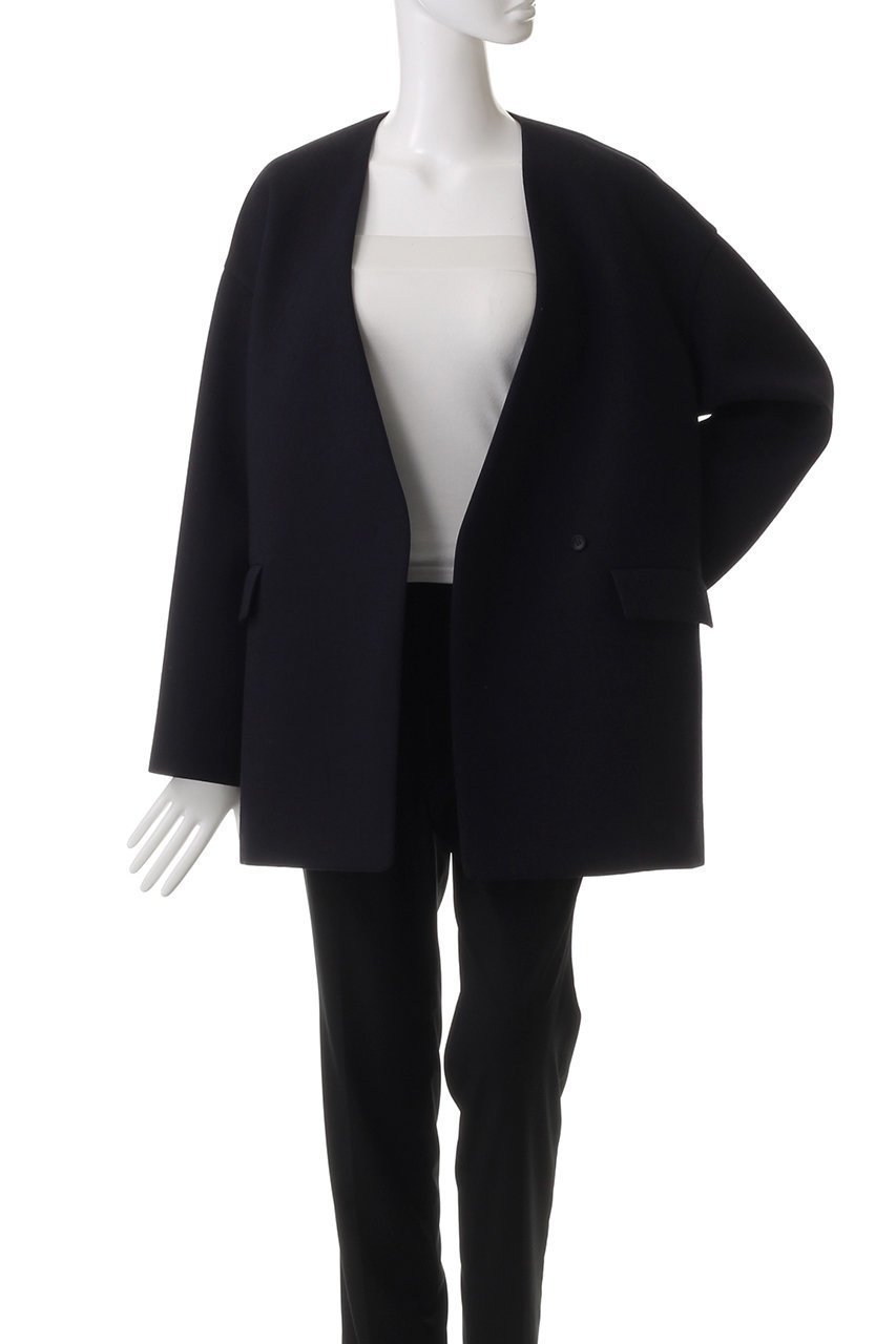 【エブール/ebure】のライトビスボンディング ノーカラービッグジャケット 人気、トレンドファッション・服の通販 founy(ファニー) 　ファッション　Fashion　レディースファッション　Fashion for Women　アウター　Coat / Outerwear Collection　レディースジャケット・軽アウター　Jackets　イタリア　Italy　ショルダー　Shoulder, Shoulder Strap　ジャケット　Jacket, Outerwear　ドロップ　Drop Shoulder, Dropped Style　ビッグ　Big, Oversized　リラックス　Relax, Relaxed Fit　other-7|ID: prp329100004361315 ipo3291000000032965410