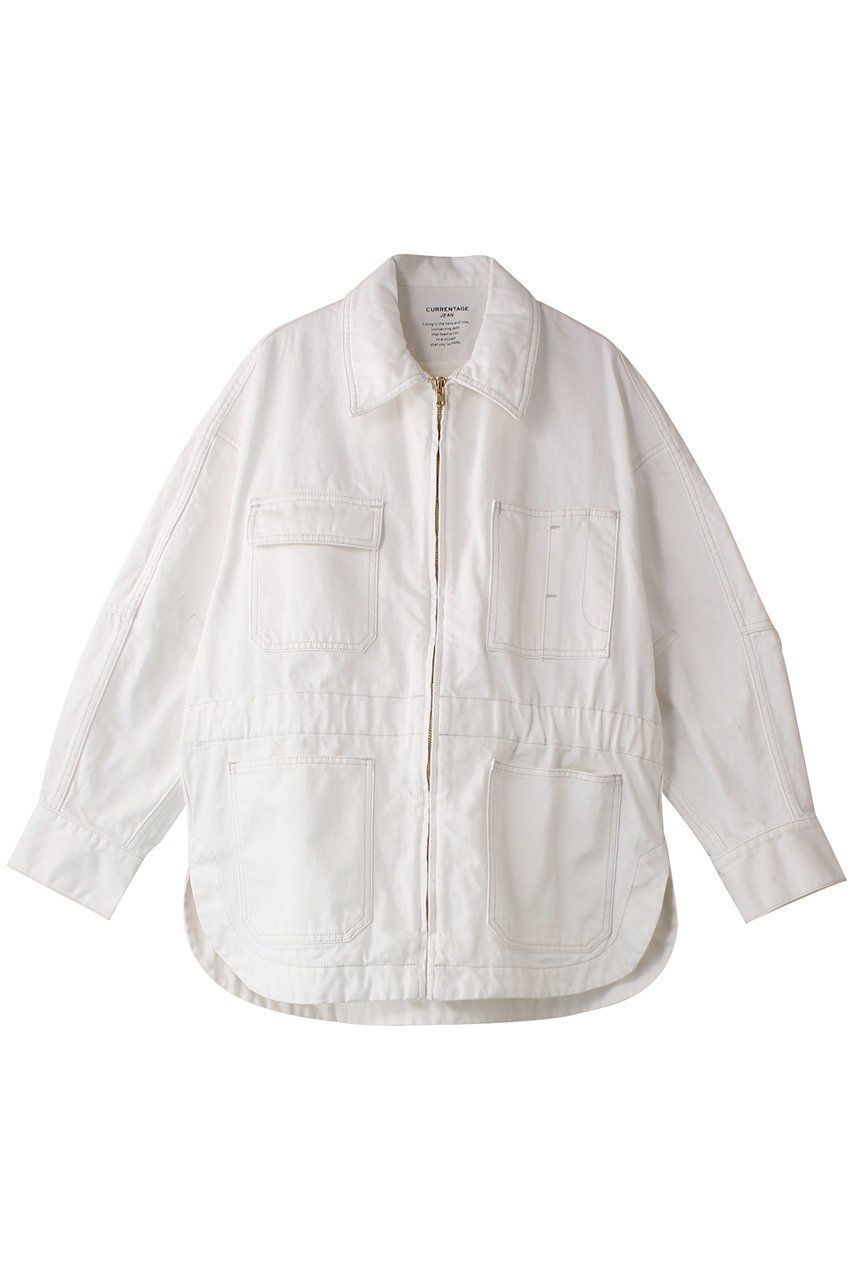 【カレンテージ/CURRENTAGE】のデニムブルゾン インテリア・キッズ・メンズ・レディースファッション・服の通販 founy(ファニー) 　ファッション　Fashion　レディースファッション　Fashion for Women　アウター　Coat / Outerwear Collection　レディースジャケット・軽アウター　Jackets　ブルゾンジャケット・スポーティアウター　Blouson Jackets　インナー　Innerwear　ジャケット　Jacket, Outerwear　デニム　Denim, Jeans Material　ブルゾン　Blouson, Bomber Jacket　ポケット　Pocket, Pocket Detail　ロング　Long, Long-Length　ホワイト|ID: prp329100004361324 ipo3291000000032967253