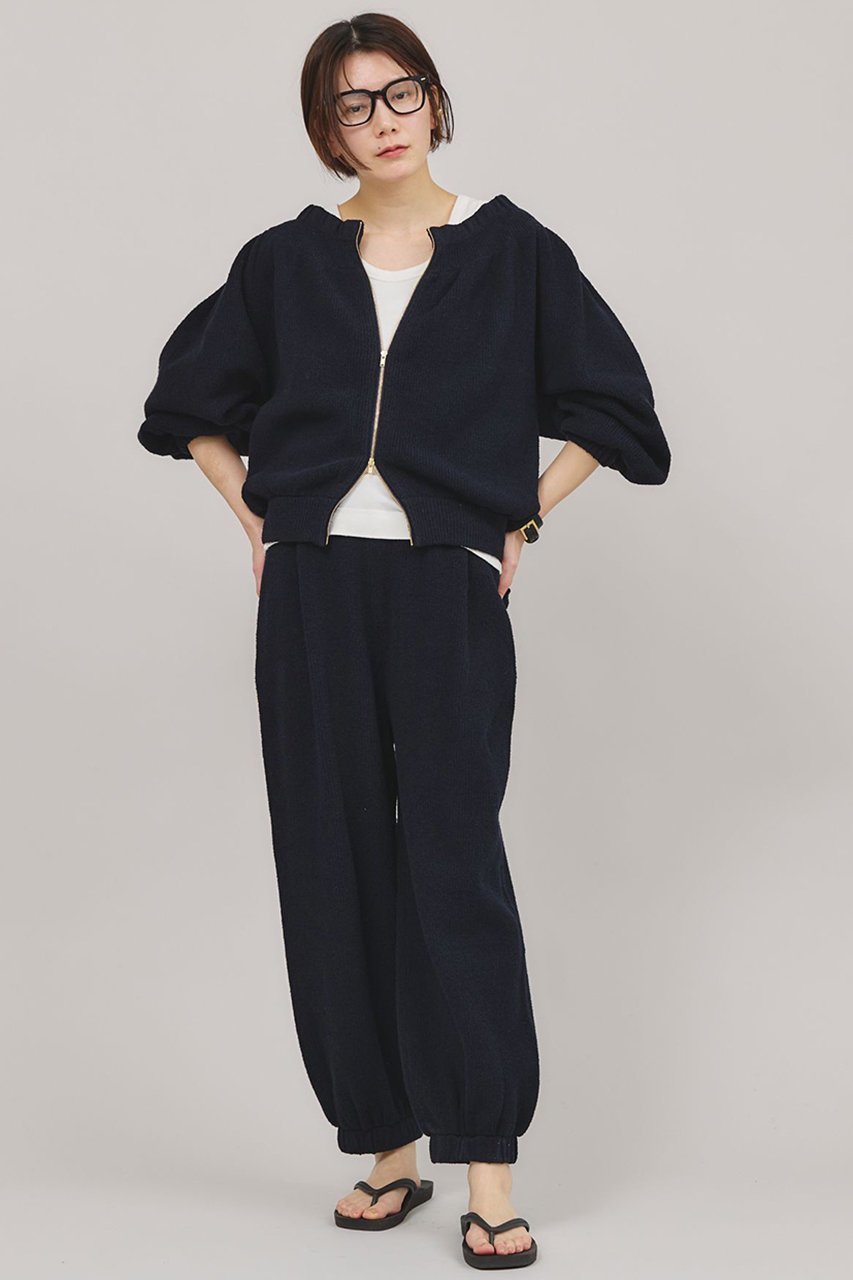 【カレンソロジー/Curensology】のブークレニットジップカーディガン 人気、トレンドファッション・服の通販 founy(ファニー) 　ファッション　Fashion　レディースファッション　Ladies' Fashion Online　トップス・カットソー　Tops/Tshirt　ニット　Knit Tops　カーディガン　Cardigans　カーディガン　Cardigan　ギャザー　Gather　スポーティ　Sporty　フィット　Fit　フェミニン　Feminine　ブルゾン　Blouson　再入荷　Restock/Back In Stock/Re Arrival　other-8|ID: prp329100004361326 ipo3291000000032613730