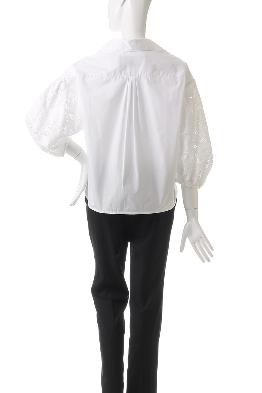 【ティッカ/TICCA】のフラワーレースパフスリーブシャツ 人気、トレンドファッション・服の通販 founy(ファニー) 　ファッション　Fashion　レディースファッション　Fashion for Women　トップス・カットソー　Cut & Sew Tops　シャツ・ブラウス・オフィスカジュアル　Elegant Blouses & Button-Ups　カッティング　Cutting Detail　クール　Cool, Chic　スリーブ　Sleeve, Long Sleeve / Short Sleeve　モチーフ　Motif, Design Theme　レース　Lace, Lace Fabric　ロング　Long, Long-Length　エレガント 上品　Elegant　人気　Popular, Best Seller　今季　This Season, Current Season　other-4|ID: prp329100004362457 ipo3291000000036071516