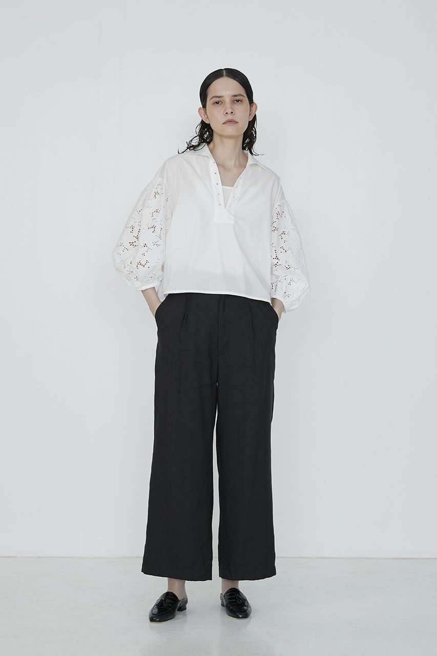 【ティッカ/TICCA】のフラワーレースパフスリーブシャツ 人気、トレンドファッション・服の通販 founy(ファニー) 　ファッション　Fashion　レディースファッション　Fashion for Women　トップス・カットソー　Cut & Sew Tops　シャツ・ブラウス・オフィスカジュアル　Elegant Blouses & Button-Ups　カッティング　Cutting Detail　クール　Cool, Chic　スリーブ　Sleeve, Long Sleeve / Short Sleeve　モチーフ　Motif, Design Theme　レース　Lace, Lace Fabric　ロング　Long, Long-Length　エレガント 上品　Elegant　人気　Popular, Best Seller　今季　This Season, Current Season　other-6|ID: prp329100004362457 ipo3291000000036071518