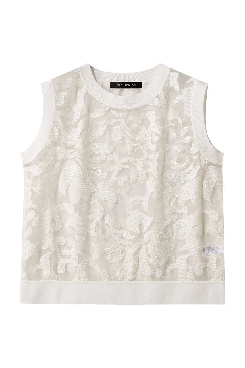 【ミズイロ インド/mizuiro ind】のcrochet net with embroidery vest ベスト インテリア・キッズ・メンズ・レディースファッション・服の通販 founy(ファニー) 　ファッション　Fashion　レディースファッション　Fashion for Women　トップス・カットソー　Cut & Sew Tops　ニット　Knit Tops & Sweaters　ベスト&ジレ / 重ね着スタイル　Vests & Gilets　カジュアルプルオーバー・ニットトップス　Pullovers & Knit Tops / Casual Pullovers　インナー　Innerwear　エレガント 上品　Elegant　シンプル　Simple, Minimal　ベスト　Vest, Waistcoat　off white|ID: prp329100004362461 ipo3291000000032953373