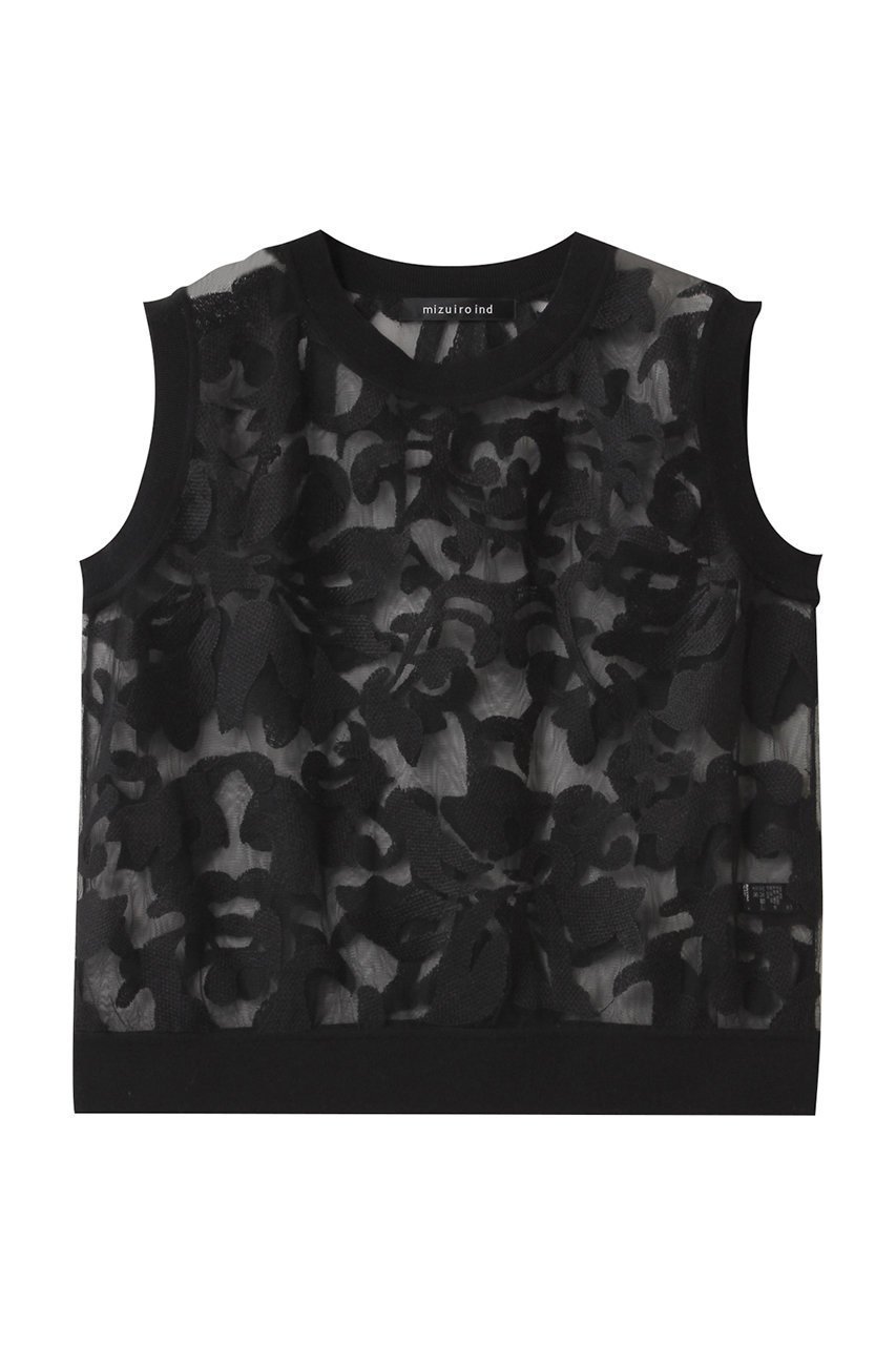 【ミズイロ インド/mizuiro ind】のcrochet net with embroidery vest ベスト インテリア・キッズ・メンズ・レディースファッション・服の通販 founy(ファニー) 　ファッション　Fashion　レディースファッション　Fashion for Women　トップス・カットソー　Cut & Sew Tops　ニット　Knit Tops & Sweaters　ベスト&ジレ / 重ね着スタイル　Vests & Gilets　カジュアルプルオーバー・ニットトップス　Pullovers & Knit Tops / Casual Pullovers　インナー　Innerwear　エレガント 上品　Elegant　シンプル　Simple, Minimal　ベスト　Vest, Waistcoat　black|ID: prp329100004362461 ipo3291000000032953374