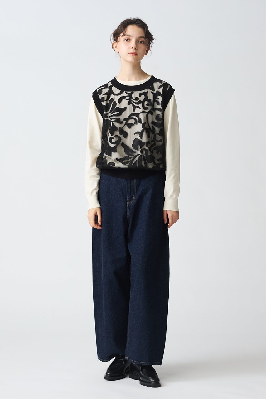 【ミズイロ インド/mizuiro ind】のcrochet net with embroidery vest ベスト 人気、トレンドファッション・服の通販 founy(ファニー) 　ファッション　Fashion　レディースファッション　Fashion for Women　トップス・カットソー　Cut & Sew Tops　ニット　Knit Tops & Sweaters　ベスト&ジレ / 重ね着スタイル　Vests & Gilets　カジュアルプルオーバー・ニットトップス　Pullovers & Knit Tops / Casual Pullovers　インナー　Innerwear　エレガント 上品　Elegant　シンプル　Simple, Minimal　ベスト　Vest, Waistcoat　other-6|ID: prp329100004362461 ipo3291000000032953393