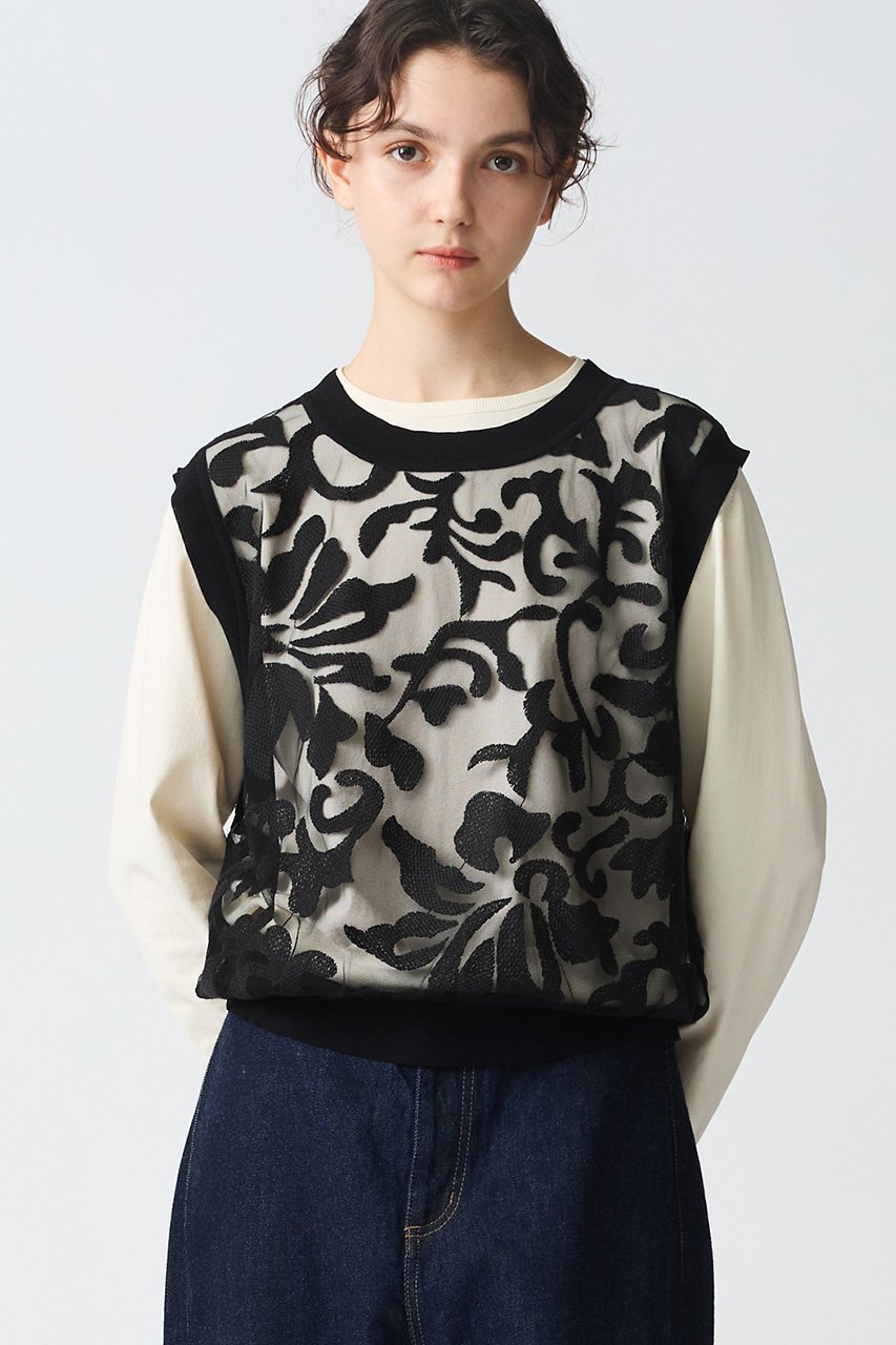 【ミズイロ インド/mizuiro ind】のcrochet net with embroidery vest ベスト 人気、トレンドファッション・服の通販 founy(ファニー) 　ファッション　Fashion　レディースファッション　Fashion for Women　トップス・カットソー　Cut & Sew Tops　ニット　Knit Tops & Sweaters　ベスト&ジレ / 重ね着スタイル　Vests & Gilets　カジュアルプルオーバー・ニットトップス　Pullovers & Knit Tops / Casual Pullovers　インナー　Innerwear　エレガント 上品　Elegant　シンプル　Simple, Minimal　ベスト　Vest, Waistcoat　other-7|ID: prp329100004362461 ipo3291000000032953398