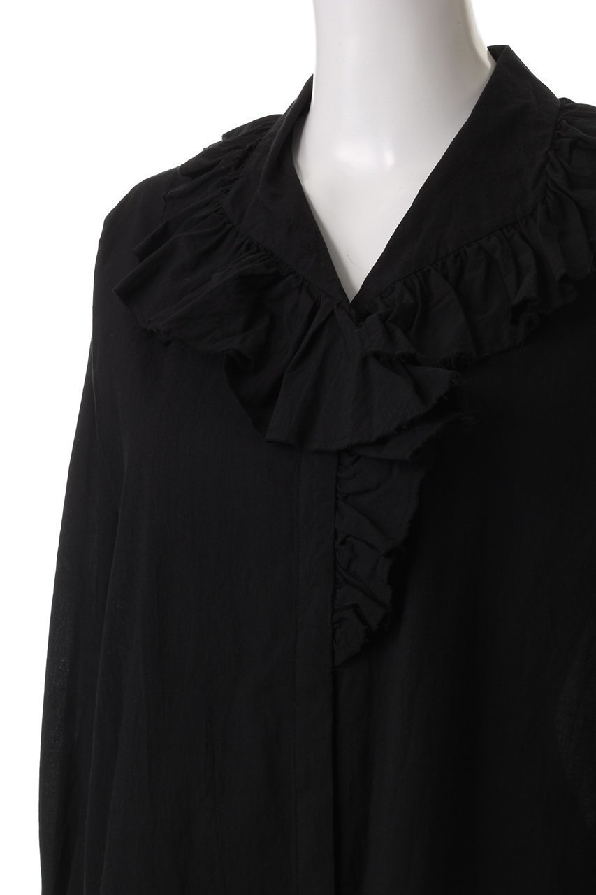 【ミズイロ インド/mizuiro ind】のfrill collar shirt OP ワンピース 人気、トレンドファッション・服の通販 founy(ファニー) 　ファッション　Fashion　レディースファッション　Fashion for Women　ワンピース　Dresses　チュニック　Tunic Tops & Dresses　チュニック　Tunic, Long Top　フェミニン　Feminine, Girly　フリル　Frill, Ruffle　リラックス　Relax, Relaxed Fit　ロング　Long, Long-Length　エレガント 上品　Elegant　夏　Summer　旅行　Travel　春　Spring　S/S・春夏　SS, Spring/Summer, Warm Season　other-5|ID: prp329100004362464 ipo3291000000032881483