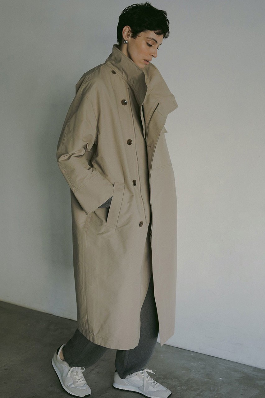 【ハー/HER.】のスタンドカラーロングコート 人気、トレンドファッション・服の通販 founy(ファニー) 　ファッション　Fashion　レディースファッション　WOMEN　アウター　Coat Outerwear　コート　Coats　オックス　Ox　スタンド　Stand　フラップ　Flap　ポケット　Pocket　ロング　Long　other-8|ID: prp329100004363322 ipo3291000000031341197