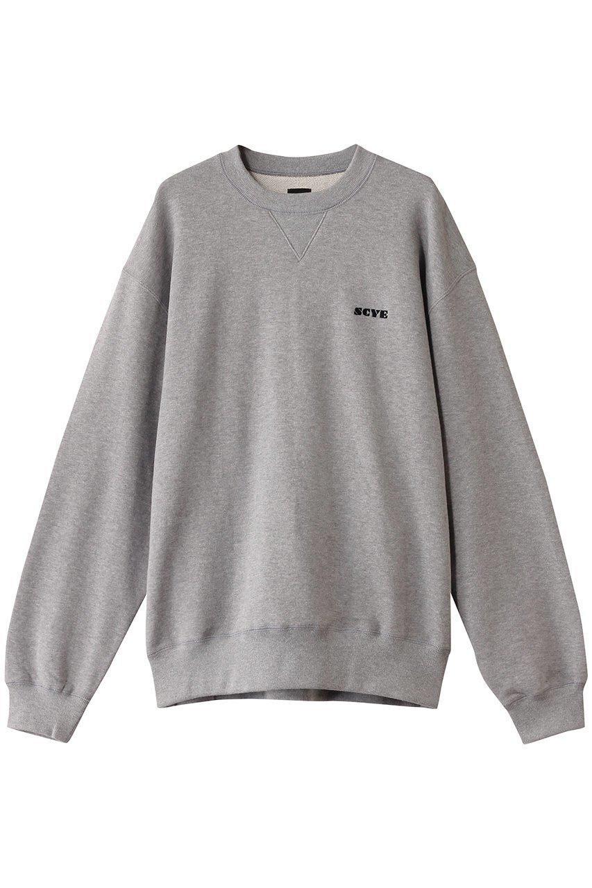 【サイ サイベーシックス/Scye SCYE BASICS / MEN】の【MEN】【SCYE BASICS】Tubelar Loop Back テリー 刺しゅう ロゴスウェットシャツ インテリア・キッズ・メンズ・レディースファッション・服の通販 founy(ファニー) 　ファッション　Fashion　メンズファッション　Fashion for Men　トップス・カットソー　Cut & Sew Tops　パーカー・フーディー / カジュアルコーデ　Hoodies & Parkas　メンズシャツ　Shirts　スウェット / スエット　Sweatshirt, Sweatwear　スリーブ　Sleeve, Long Sleeve / Short Sleeve　ロング　Long, Long-Length　ヘザーグレー|ID: prp329100004364139 ipo3291000000032878308