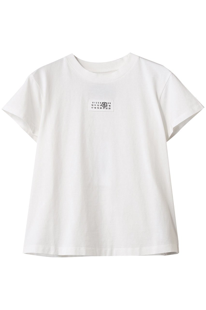 【エムエム6 メゾン マルタン マルジェラ/MM6 Maison Martin Margiela】のTシャツ インテリア・キッズ・メンズ・レディースファッション・服の通販 founy(ファニー) 　ファッション　Fashion　レディースファッション　WOMEN　トップス・カットソー　Tops/Tshirt　シャツ/ブラウス　Shirts/Blouses　ロング / Tシャツ　T-Shirts　カットソー　Cut and Sewn　2025年　2025　2025春夏・S/S　Ss,Spring/Summer,2025　コンパクト　Compact　ショート　Short　シンプル　Simple　スリーブ　Sleeve　トレンド　Trend　フロント　Front　ボトム　Bottom　ワイド　Wide　夏　Summer　春　Spring　S/S・春夏　Ss・Spring/Summer　オフホワイト|ID: prp329100004364149 ipo3291000000030518944