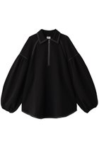 【マノフ/MANOF】のHALF ZIP TOPS/ブラウス 人気、トレンドファッション・服の通販 founy(ファニー) ファッション Fashion レディースファッション Fashion for Women トップス・カットソー Cut & Sew Tops シャツ・ブラウス・オフィスカジュアル Elegant Blouses & Button-Ups シンプル Simple, Minimal スリーブ Sleeve, Long Sleeve / Short Sleeve フォーマル Formal, Dressy モダン Modern, Contemporary リラックス Relax, Relaxed Fit ロング Long, Long-Length エレガント 上品 Elegant 今季 This Season, Current Season thumbnail BLACK|ID: prp329100004364155 ipo3291000000032869804