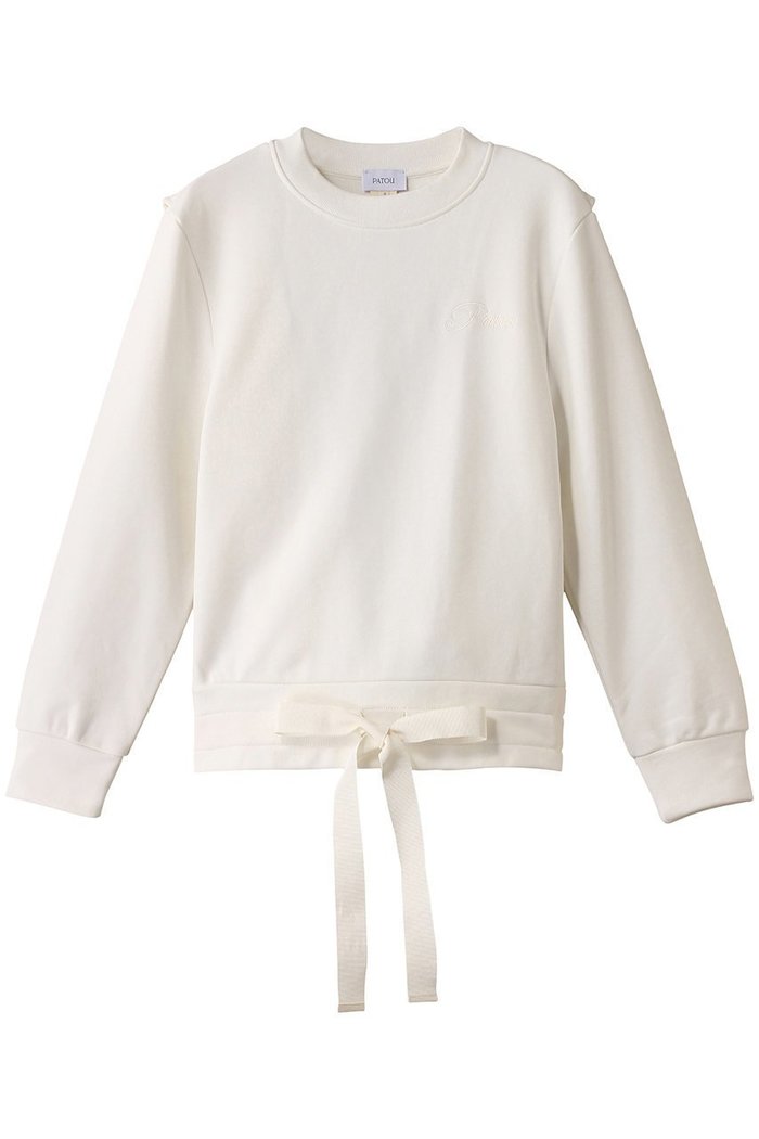 【パトゥ/PATOU】のクルーネックPATOU スウェットプルオーバー インテリア・キッズ・メンズ・レディースファッション・服の通販 founy(ファニー) https://founy.com/ ファッション Fashion レディースファッション Fashion for Women トップス・カットソー Cut & Sew Tops シャツ・ブラウス・オフィスカジュアル Elegant Blouses & Button-Ups レディースパーカー・カジュアルフーディー Casual Hoodies & Sweatshirts ロングTシャツ・Tシャツ Longline T-Shirts & Tees カジュアルプルオーバー・ニットトップス Pullovers & Knit Tops / Casual Pullovers スウェット・クルーネックトップス Sweatshirts & Crewnecks / Relaxed Fit Sweat Tops カットソー・ベーシックTシャツ Cut-and-Sewn Tops / Stretch Tees & Basics スリーブ Sleeve, Long Sleeve / Short Sleeve デニム Denim, Jeans Material フェミニン Feminine, Girly リボン Ribbon, Bow ロング Long, Long-Length ワイド Wide, Wide Fit |ID: prp329100004364156 ipo3291000000032879902