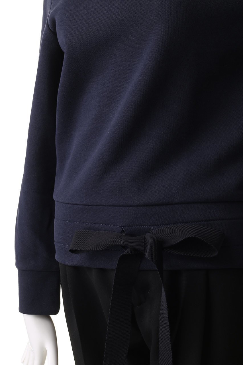 【パトゥ/PATOU】のクルーネックPATOU スウェットプルオーバー 人気、トレンドファッション・服の通販 founy(ファニー) 　ファッション　Fashion　レディースファッション　Fashion for Women　トップス・カットソー　Cut & Sew Tops　シャツ・ブラウス・オフィスカジュアル　Elegant Blouses & Button-Ups　レディースパーカー・カジュアルフーディー　Casual Hoodies & Sweatshirts　ロングTシャツ・Tシャツ　Longline T-Shirts & Tees　カジュアルプルオーバー・ニットトップス　Pullovers & Knit Tops / Casual Pullovers　スウェット・クルーネックトップス　Sweatshirts & Crewnecks / Relaxed Fit Sweat Tops　カットソー・ベーシックTシャツ　Cut-and-Sewn Tops / Stretch Tees & Basics　スリーブ　Sleeve, Long Sleeve / Short Sleeve　デニム　Denim, Jeans Material　フェミニン　Feminine, Girly　リボン　Ribbon, Bow　ロング　Long, Long-Length　ワイド　Wide, Wide Fit　other-6|ID: prp329100004364156 ipo3291000000032879944