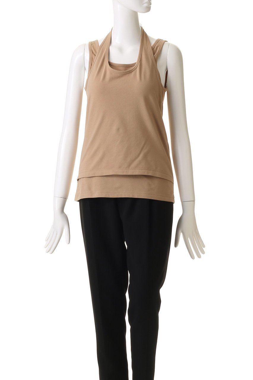 【ルール ロジェット/leur logette】のコットンポリウレタンノースリーブトップ 人気、トレンドファッション・服の通販 founy(ファニー) 　ファッション　Fashion　レディースファッション　Fashion for Women　トップス・カットソー　Cut & Sew Tops　キャミソール&ノースリーブ　Camisoles & Sleeveless Tops　シャツ・ブラウス・オフィスカジュアル　Elegant Blouses & Button-Ups　ロングTシャツ・Tシャツ　Longline T-Shirts & Tees　カットソー・ベーシックTシャツ　Cut-and-Sewn Tops / Stretch Tees & Basics　キャミソール　Camisole, Spaghetti Strap Top　シンプル　Simple, Minimal　ストレッチ　Stretch, Stretchy Fabric　タンク　Tank Top, Sleeveless Top　ノースリーブ　Sleeveless, No-Sleeve　夏　Summer　春　Spring　S/S・春夏　SS, Spring/Summer, Warm Season　other-2|ID: prp329100004364160 ipo3291000000035567413