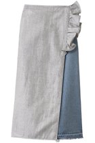 【ルール ロジェット/leur logette】のミラークロース&デニムコンビネーションスカート ブルー|ID: prp329100004364163 ipo3291000000032826228