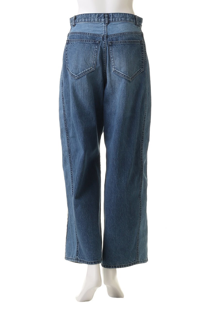 【ルール ロジェット/leur logette】のビジュー付き12ozデニムパンツ 人気、トレンドファッション・服の通販 founy(ファニー) 　ファッション　Fashion　レディースファッション　WOMEN　パンツ　Pants　デニムパンツ　Denim Pants　スポーティ　Sporty　デニム　Denim　トレンド　Trend　ビジュー　Bijou　リュクス　Luxe　ロング　Long　ワイド　Wide　other-4|ID: prp329100004364164 ipo3291000000031340356