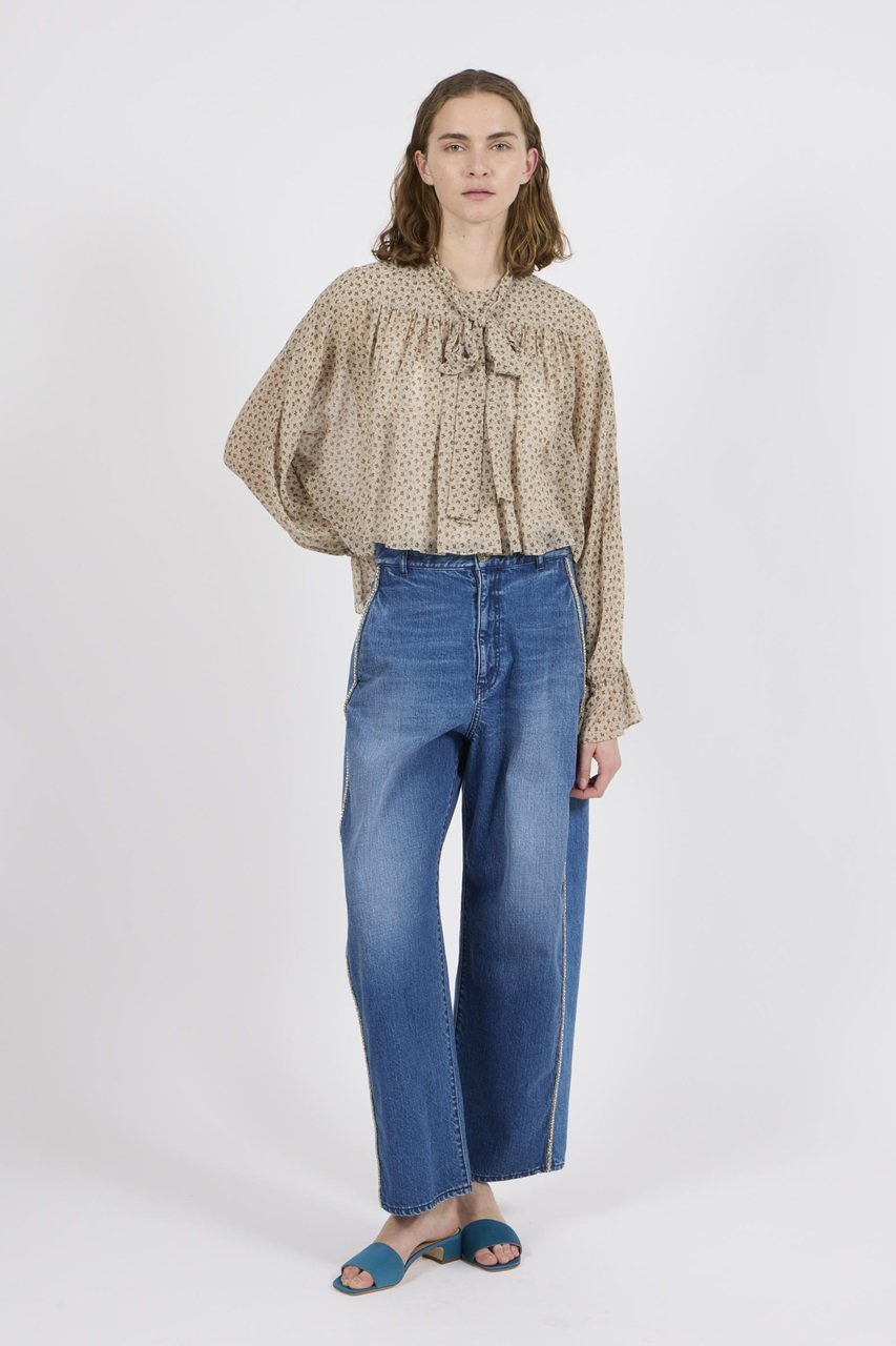 【ルール ロジェット/leur logette】のビジュー付き12ozデニムパンツ 人気、トレンドファッション・服の通販 founy(ファニー) 　ファッション　Fashion　レディースファッション　Fashion for Women　パンツ　Pants & Trousers　デニムパンツ・ジーンズ・美脚デニム　Denim Jeans & Pants　スポーティ　Sporty, Casual Athletic　デニム　Denim, Jeans Material　トレンド　Trend, Trending Now　ビジュー　Bijou, Jewel-like Accent　リュクス　Luxury, Elegant, High-End, Chic　ロング　Long, Long-Length　ワイド　Wide, Wide Fit　other-6|ID: prp329100004364164 ipo3291000000032965766