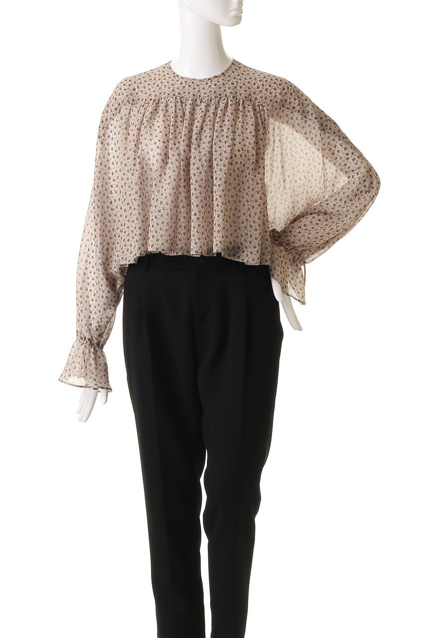 【ルール ロジェット/leur logette】のチェリーローズシルクシフォンプリントブラウス 人気、トレンドファッション・服の通販 founy(ファニー) 　ファッション　Fashion　レディースファッション　WOMEN　トップス・カットソー　Tops/Tshirt　シャツ/ブラウス　Shirts/Blouses　シフォン　Chiffon　シルク　Silk　シンプル　Simple　スリーブ　Sleeve　チェリー　Cherry　パターン　Pattern　フェミニン　Feminine　ロング　Long　ローズ　Rose　other-7|ID: prp329100004364165 ipo3291000000031340389