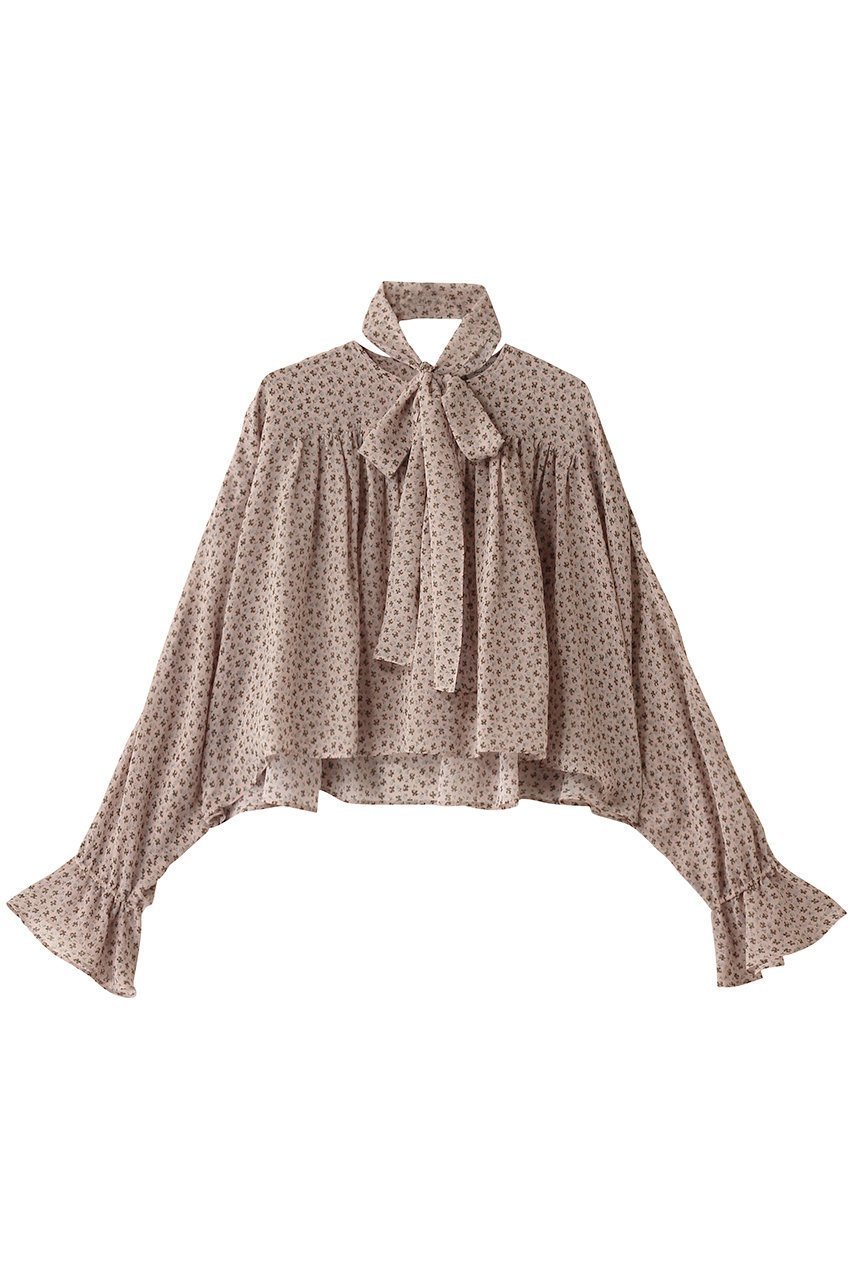 【ルール ロジェット/leur logette】のチェリーローズシルクシフォンプリントブラウス 人気、トレンドファッション・服の通販 founy(ファニー) 　ファッション　Fashion　レディースファッション　Ladies' Fashion Online　トップス・カットソー　Tops/Tshirt　シャツ/ブラウス　Shirts/Blouses　シフォン　Chiffon　シルク　Silk　シンプル　Simple　スリーブ　Sleeve　チェリー　Cherry　パターン　Pattern　フェミニン　Feminine　ロング　Long　ローズ　Rose　 other-1|ID: prp329100004364165 ipo3291000000032486652