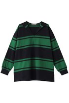 【プレインピープル/PLAIN PEOPLE】のボーダープルオーバー 人気、トレンドファッション・服の通販 founy(ファニー) ファッション Fashion レディースファッション Fashion for Women トップス・カットソー Cut & Sew Tops シャツ・ブラウス・オフィスカジュアル Elegant Blouses & Button-Ups ロングTシャツ・Tシャツ Longline T-Shirts & Tees カジュアルプルオーバー・ニットトップス Pullovers & Knit Tops / Casual Pullovers カットソー・ベーシックTシャツ Cut-and-Sewn Tops / Stretch Tees & Basics シンプル Simple, Minimal スリーブ Sleeve, Long Sleeve / Short Sleeve ボーダー Border, Stripe ロング Long, Long-Length 再入荷 Restock / Back in Stock thumbnail ネイビー×グリーン|ID: prp329100004364172 ipo3291000000032706333