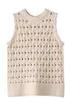 【マルティニーク/martinique】のケーブルアイレットジレ オフホワイト|ID: prp329100004364174 ipo3291000000035681693