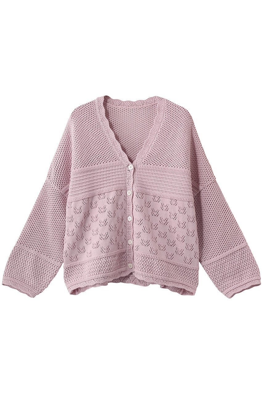 【ナナデコール/nanadecor】のコットンパターンワイドカーディガン インテリア・キッズ・メンズ・レディースファッション・服の通販 founy(ファニー) 　ファッション　Fashion　レディースファッション　Fashion for Women　トップス・カットソー　Cut & Sew Tops　カーディガン・羽織り　Layered Style Cardigans　シャツ・ブラウス・オフィスカジュアル　Elegant Blouses & Button-Ups　ロングTシャツ・Tシャツ　Longline T-Shirts & Tees　カットソー・ベーシックTシャツ　Cut-and-Sewn Tops / Stretch Tees & Basics　おすすめ　Recommended / Our Picks　カーディガン　Cardigan, Knitwear　ショルダー　Shoulder, Shoulder Strap　ドロップ　Drop Shoulder, Dropped Style　ワイド　Wide, Wide Fit　エレガント 上品　Elegant　夏　Summer　春　Spring　S/S・春夏　SS, Spring/Summer, Warm Season　ライトピンク|ID: prp329100004364180 ipo3291000000035638535