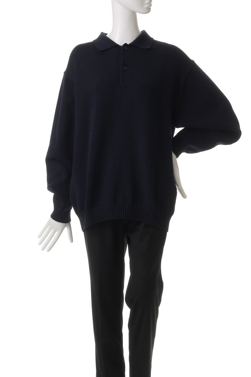 【エビコン/EVCON】の【UNISEX】COTTON KNIT L/S POLO/ニット 人気、トレンドファッション・服の通販 founy(ファニー) 　ファッション　Fashion　レディースファッション　WOMEN　トップス・カットソー　Tops/Tshirt　ニット　Knit Tops　プルオーバー　Pullover　ユニセックス　Unisex　シンプル　Simple　トレンド　Trend　フォルム　Form　リラックス　Relax　夏　Summer　other-2|ID: prp329100004364185 ipo3291000000031340605