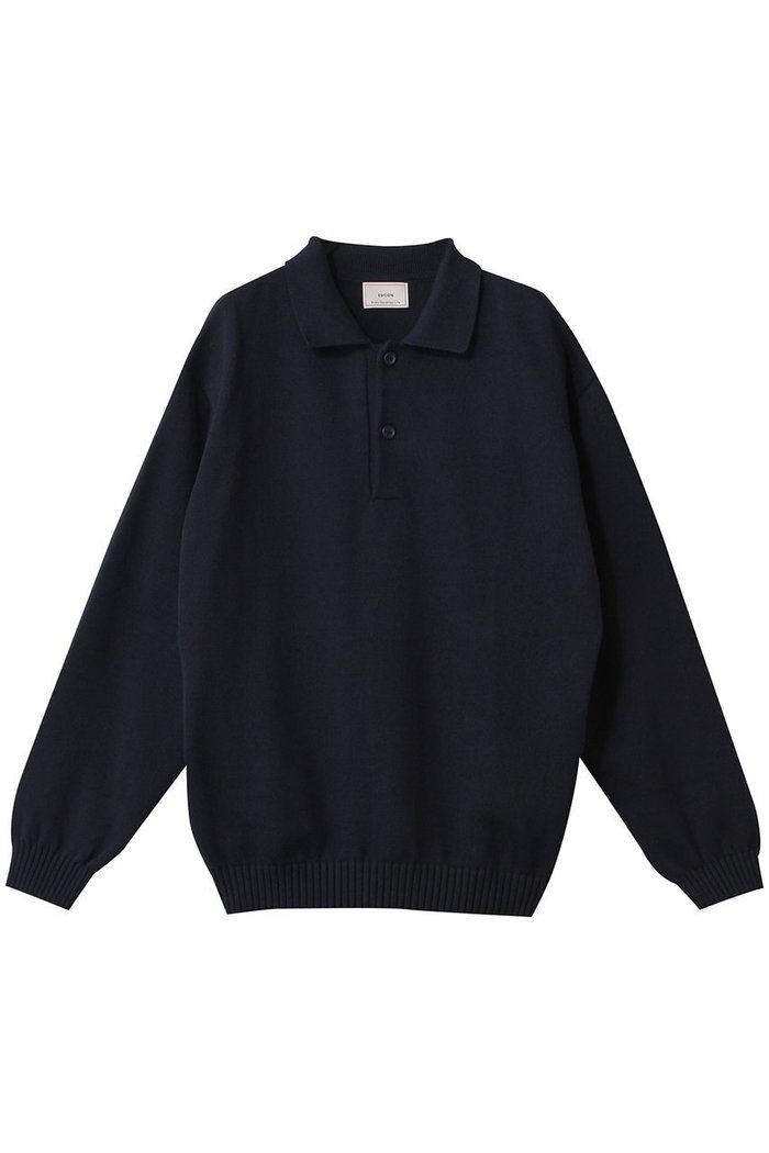 【エビコン/EVCON】の【UNISEX】COTTON KNIT L/S POLO/ニット インテリア・キッズ・メンズ・レディースファッション・服の通販 founy(ファニー) https://founy.com/ ファッション Fashion レディースファッション Fashion for Women トップス・カットソー Cut & Sew Tops ニット Knit Tops & Sweaters カジュアルプルオーバー・ニットトップス Pullovers & Knit Tops / Casual Pullovers ユニセックス Unisex, Genderless シンプル Simple, Minimal トレンド Trend, Trending Now フォルム Silhouette, Form リラックス Relax, Relaxed Fit 夏 Summer |ID: prp329100004364185 ipo3291000000032951257