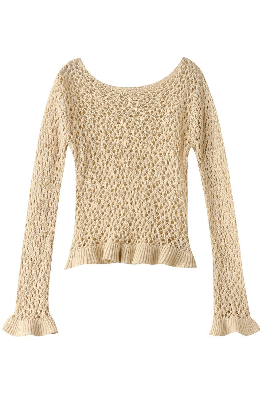 【クラネ/CLANE】のBOAT NECK CROCHET KNIT TOPS/ニット インテリア・キッズ・メンズ・レディースファッション・服の通販 founy(ファニー) 　ファッション　Fashion　レディースファッション　Fashion for Women　トップス・カットソー　Cut & Sew Tops　ニット　Knit Tops & Sweaters　カジュアルプルオーバー・ニットトップス　Pullovers & Knit Tops / Casual Pullovers　インナー　Innerwear　夏　Summer　春　Spring　S/S・春夏　SS, Spring/Summer, Warm Season　透かし　Cut-Out, Lacework　IVORY|ID: prp329100004364192 ipo3291000000032953480