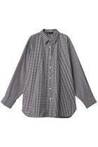 【ミズイロ インド/mizuiro ind】のpatterned mens like wide shirt シャツ black|ID:prp329100004364194