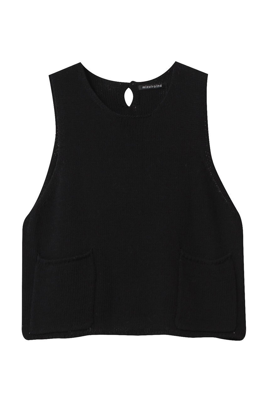 【ミズイロ インド/mizuiro ind】のtape yarn short vest ベスト インテリア・キッズ・メンズ・レディースファッション・服の通販 founy(ファニー) 　ファッション　Fashion　レディースファッション　Fashion for Women　トップス・カットソー　Cut & Sew Tops　ニット　Knit Tops & Sweaters　ベスト&ジレ / 重ね着スタイル　Vests & Gilets　カジュアルプルオーバー・ニットトップス　Pullovers & Knit Tops / Casual Pullovers　ショート　Short, Short Length　フェミニン　Feminine, Girly　フロント　Front, Front Design　ベスト　Vest, Waistcoat　ポケット　Pocket, Pocket Detail　夏　Summer　春　Spring　S/S・春夏　SS, Spring/Summer, Warm Season　black|ID: prp329100004364195 ipo3291000000032951239