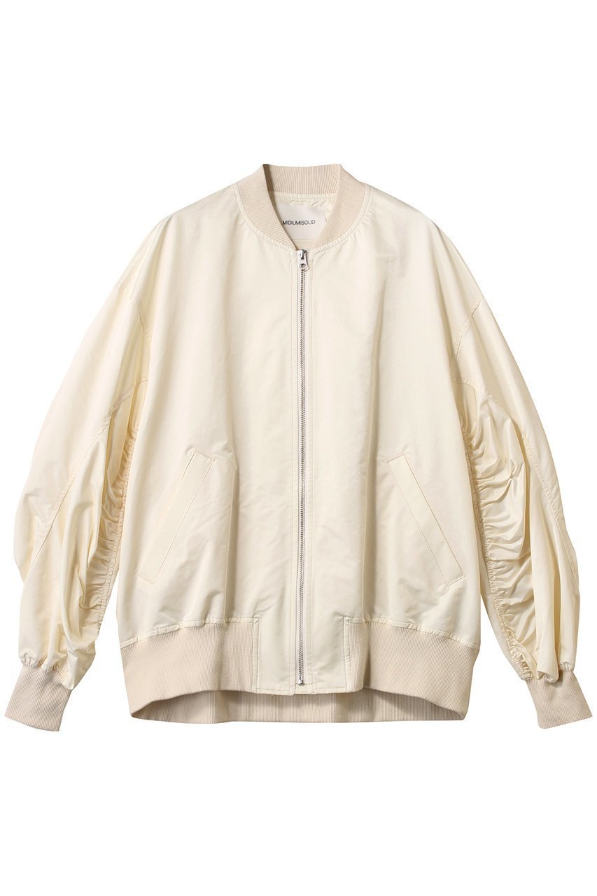 【ミディウミソリッド/MIDIUMISOLID】のvolume slv MA-1.M ジャケット インテリア・キッズ・メンズ・レディースファッション・服の通販 founy(ファウニー) 　ファッション　Fashion　レディースファッション　Fashion for Women　アウター　Coat / Outerwear Collection　レディースジャケット・軽アウター　Jackets　MA-1ジャケット　MA-1 Bomber Jackets / Flight Jackets　シンプル　Simple, Minimal　ジップ　Zip, Zipper　ジャケット　Jacket, Outerwear　スキニー　Skinny, Slim Fit　スリーブ　Sleeve, Long Sleeve / Short Sleeve　トレンド　Trend, Trending Now　ワイド　Wide, Wide Fit　ivory|ID: prp329100004364196 ipo3291000000036865458