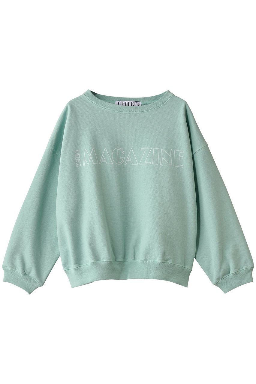 【サードマガジン/THIRD MAGAZINE】のカラーロゴスウェット インテリア・キッズ・メンズ・レディースファッション・服の通販 founy(ファニー) 　ファッション　Fashion　レディースファッション　Fashion for Women　トップス・カットソー　Cut & Sew Tops　シャツ・ブラウス・オフィスカジュアル　Elegant Blouses & Button-Ups　レディースパーカー・カジュアルフーディー　Casual Hoodies & Sweatshirts　ロングTシャツ・Tシャツ　Longline T-Shirts & Tees　スウェット・クルーネックトップス　Sweatshirts & Crewnecks / Relaxed Fit Sweat Tops　カットソー・ベーシックTシャツ　Cut-and-Sewn Tops / Stretch Tees & Basics　ショート　Short, Short Length　シンプル　Simple, Minimal　スウェット / スエット　Sweatshirt, Sweatwear　デニム　Denim, Jeans Material　リラックス　Relax, Relaxed Fit　ミント|ID: prp329100004364197 ipo3291000000032879765