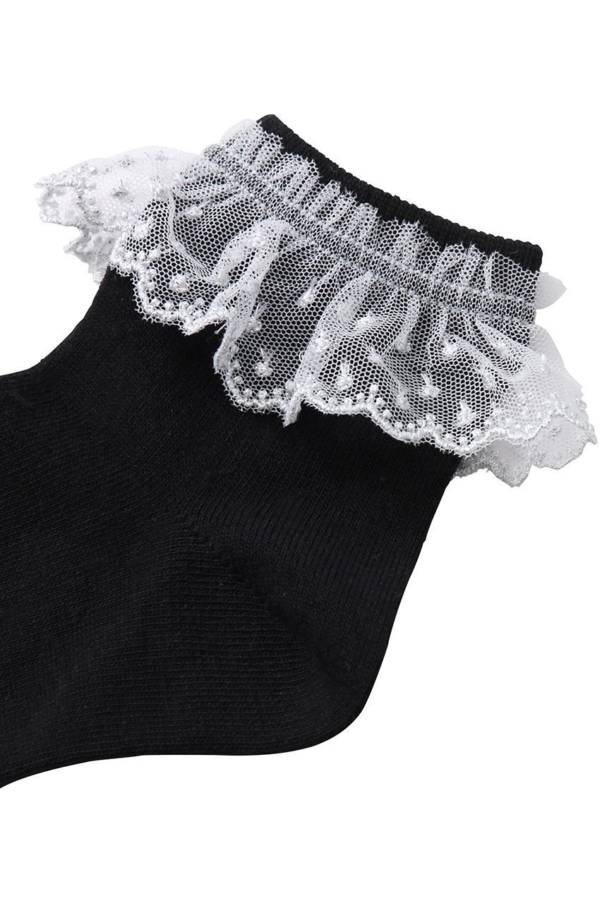 【ポプキンズ/POMPKINS / KIDS】の【KIDS】ラメチュールレースソックス 人気、トレンドファッション・服の通販 founy(ファニー) 　ファッション　Fashion　キッズファッション　Fashion for Kids　シンプル　Simple, Minimal　ソックス　Socks, Hosiery　パーティ　Party, Party Style　レース　Lace, Lace Fabric　エレガント 上品　Elegant　other-2|ID: prp329100004364199 ipo3291000000036236131