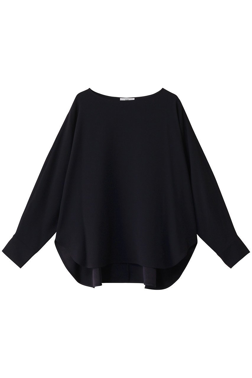 【プルミエ アロンディスモン/1er Arrondissement】のバックサテンジョーゼットドルマンブラウス インテリア・キッズ・メンズ・レディースファッション・服の通販 founy(ファニー) 　ファッション　Fashion　レディースファッション　Fashion for Women　トップス・カットソー　Cut & Sew Tops　シャツ・ブラウス・オフィスカジュアル　Elegant Blouses & Button-Ups　バッグ　Bags　おすすめ　Recommended / Our Picks　カフス　Cuff Design　サテン　Satin, Glossy Fabric　ジョーゼット　Georgette, Semi-Sheer Fabric　スリーブ　Sleeve, Long Sleeve / Short Sleeve　セットアップ　Set-Up, Coordinated Outfit　ドレープ　Drape, Draping Fabric　ロング　Long, Long-Length　エレガント 上品　Elegant　ネイビー|ID: prp329100004364203 ipo3291000000032865726