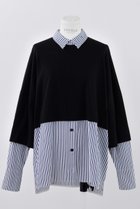 【エンフォルド/ENFOLD】のソフト天竺 SH レイヤードP.O/プルオーバー ブラック|ID: prp329100004365344 ipo3291000000036397696