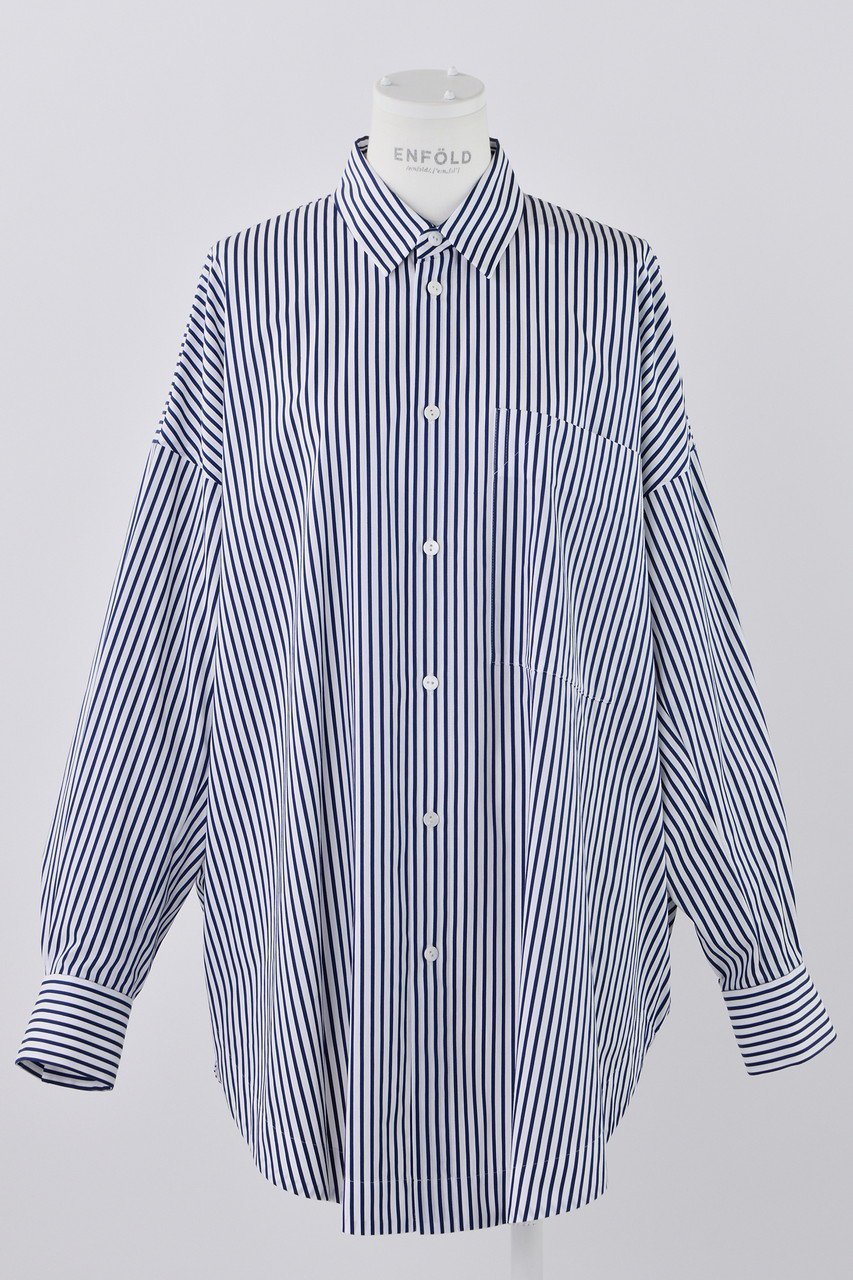 【エンフォルド/ENFOLD】のCOストライプ サークル SH/シャツ 人気、トレンドファッション・服の通販 founy(ファニー) 　ファッション　Fashion　レディースファッション　Fashion for Women　トップス・カットソー　Cut & Sew Tops　シャツ・ブラウス・オフィスカジュアル　Elegant Blouses & Button-Ups　サークル　Circle, Round Design　ストライプ　Stripe, Striped Pattern　スリーブ　Sleeve, Long Sleeve / Short Sleeve　パターン　Pattern, Design Print　モチーフ　Motif, Design Theme　ロング　Long, Long-Length　 other-1|ID: prp329100004365345 ipo3291000000036071465