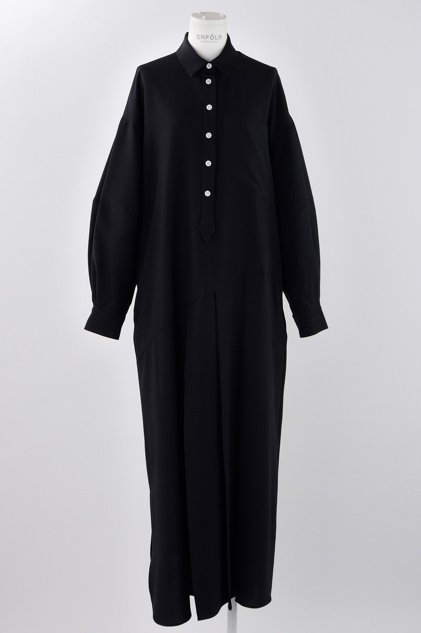 【エンフォルド/ENFOLD】のComfortable Twill シャツ DRS/ドレス インテリア・キッズ・メンズ・レディースファッション・服の通販 founy(ファニー) 　ファッション　Fashion　レディースファッション　Fashion for Women　ワンピース　Dresses　フォーマル・パーティードレス・結婚式用ドレス　Elegant & Casual Dresses　チュニック　Tunic Tops & Dresses　アシンメトリー　Asymmetrical Style　チュニック　Tunic, Long Top　ドレス　Dress, One-Piece　プリーツ　Pleats, Pleated　ロング　Long, Long-Length　エレガント 上品　Elegant　ダークネイビー|ID: prp329100004365347 ipo3291000000032876137