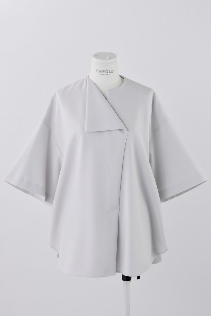 【エンフォルド/ENFOLD】のダブルクロス サークル P.O/プルオーバー インテリア・キッズ・メンズ・レディースファッション・服の通販 founy(ファニー) https://founy.com/ ファッション Fashion レディースファッション Fashion for Women トップス・カットソー Cut & Sew Tops シャツ・ブラウス・オフィスカジュアル Elegant Blouses & Button-Ups カジュアルプルオーバー・ニットトップス Pullovers & Knit Tops / Casual Pullovers サークル Circle, Round Design ショート Short, Short Length シンプル Simple, Minimal スリーブ Sleeve, Long Sleeve / Short Sleeve ダブル Double, Double-Breasted |ID: prp329100004365349 ipo3291000000036397246