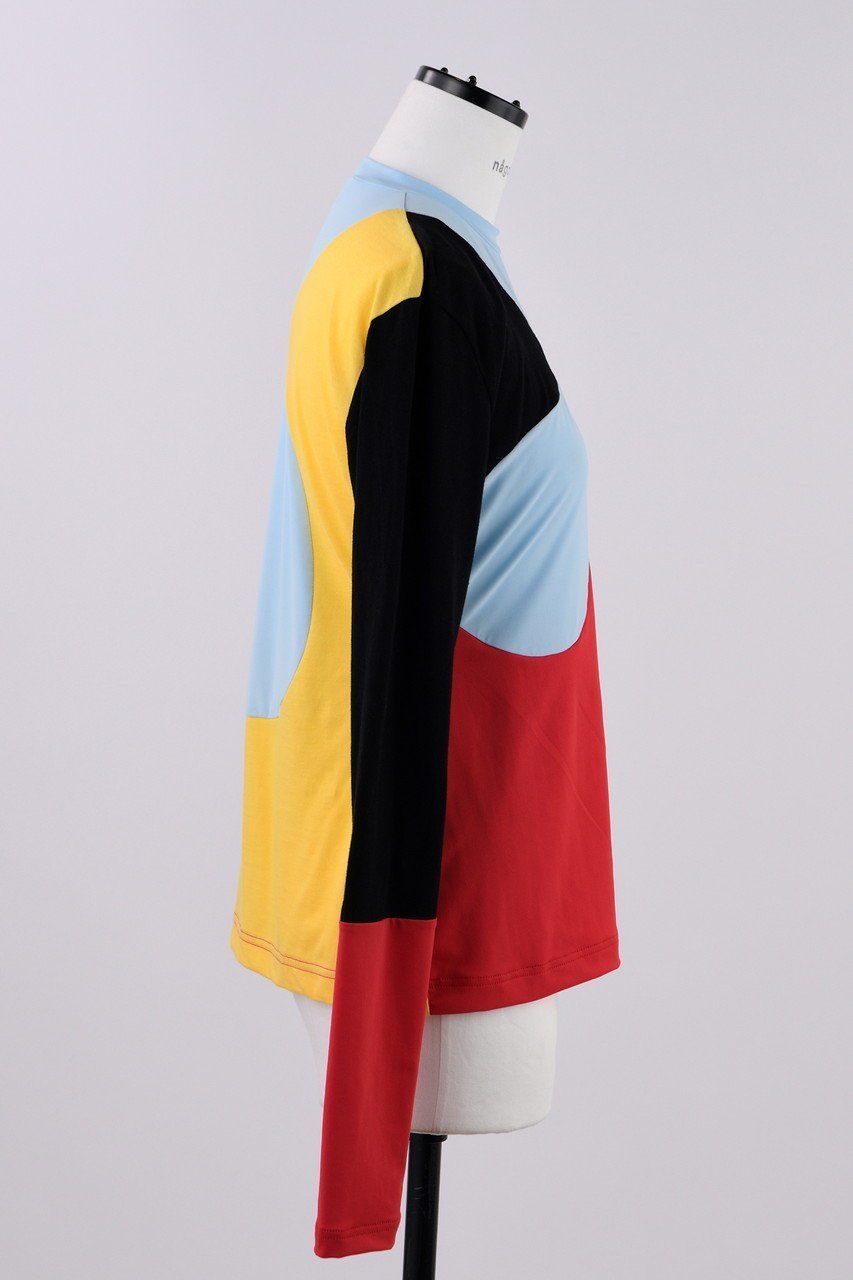 【ナゴンスタンス/nagonstans】のBicolor天竺 カットワークロンT/Tシャツ 人気、トレンドファッション・服の通販 founy(ファニー) 　ファッション　Fashion　レディースファッション　Fashion for Women　トップス・カットソー　Cut & Sew Tops　シャツ・ブラウス・オフィスカジュアル　Elegant Blouses & Button-Ups　ロングTシャツ・Tシャツ　Longline T-Shirts & Tees　カットソー・ベーシックTシャツ　Cut-and-Sewn Tops / Stretch Tees & Basics　カットソー　Cut and Sewn Top　スリーブ　Sleeve, Long Sleeve / Short Sleeve　ドッキング　Docking, Mixed Material　ロング　Long, Long-Length　ワーク　Workwear, Utility Style　other-4|ID: prp329100004365357 ipo3291000000035508971