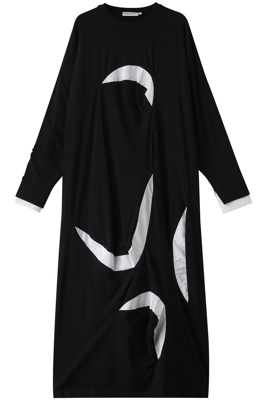 【ナゴンスタンス/nagonstans】のソフト天竺 Curvey Docking DRS/ドレス インテリア・キッズ・メンズ・レディースファッション・服の通販 founy(ファニー) 　ファッション　Fashion　レディースファッション　Fashion for Women　ワンピース　Dresses　フォーマル・パーティードレス・結婚式用ドレス　Elegant & Casual Dresses　チュニック　Tunic Tops & Dresses　チュニック　Tunic, Long Top　ドッキング　Docking, Mixed Material　ドレス　Dress, One-Piece　ランダム　Random, Irregular　ロング　Long, Long-Length　Black|ID: prp329100004365358 ipo3291000000032876091