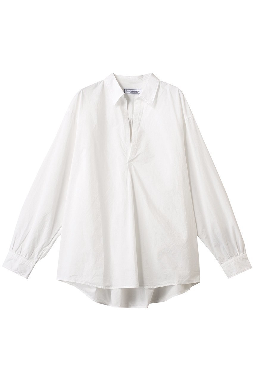 【ユニバーサルプロダクツ/UNIVERSAL PRODUCTS / MEN】の【MEN】GARMENT DYED SKIPPER SHIRTS/シャツ インテリア・キッズ・メンズ・レディースファッション・服の通販 founy(ファニー) 　ファッション　Fashion　メンズファッション　Fashion for Men　シンプル　Simple, Minimal　スキッパー　Skipper, Open Collar　スリーブ　Sleeve, Long Sleeve / Short Sleeve　トレンド　Trend, Trending Now　ボトム　Bottoms, Lower Wear　ロング　Long, Long-Length　定番　Standard, Basic Item　WHITE|ID: prp329100004365363 ipo3291000000032868780