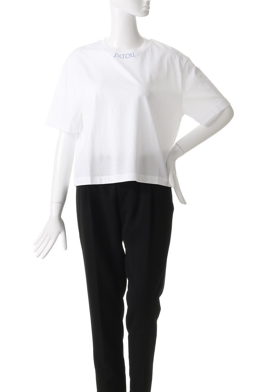 【パトゥ/PATOU】のPATOU カラークロップドTシャツ 人気、トレンドファッション・服の通販 founy(ファニー) 　ファッション　Fashion　レディースファッション　Fashion for Women　トップス・カットソー　Cut & Sew Tops　シャツ・ブラウス・オフィスカジュアル　Elegant Blouses & Button-Ups　ロングTシャツ・Tシャツ　Longline T-Shirts & Tees　カットソー・ベーシックTシャツ　Cut-and-Sewn Tops / Stretch Tees & Basics　コンパクト　Compact, Small Size　ショート　Short, Short Length　スリーブ　Sleeve, Long Sleeve / Short Sleeve　トレンド　Trend, Trending Now　フロント　Front, Front Design　ボトム　Bottoms, Lower Wear　ワイド　Wide, Wide Fit　無地　Plain, Solid Color　other-2|ID: prp329100004365366 ipo3291000000032878890