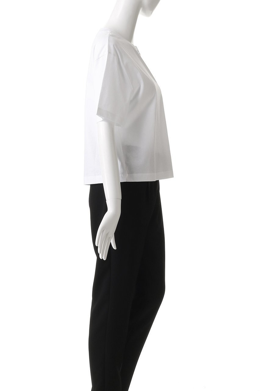 【パトゥ/PATOU】のPATOU カラークロップドTシャツ 人気、トレンドファッション・服の通販 founy(ファニー) 　ファッション　Fashion　レディースファッション　Fashion for Women　トップス・カットソー　Cut & Sew Tops　シャツ・ブラウス・オフィスカジュアル　Elegant Blouses & Button-Ups　ロングTシャツ・Tシャツ　Longline T-Shirts & Tees　カットソー・ベーシックTシャツ　Cut-and-Sewn Tops / Stretch Tees & Basics　コンパクト　Compact, Small Size　ショート　Short, Short Length　スリーブ　Sleeve, Long Sleeve / Short Sleeve　トレンド　Trend, Trending Now　フロント　Front, Front Design　ボトム　Bottoms, Lower Wear　ワイド　Wide, Wide Fit　無地　Plain, Solid Color　other-3|ID: prp329100004365366 ipo3291000000032878894