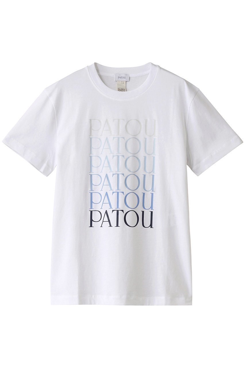 【パトゥ/PATOU】のPATOU PATOU ロゴTシャツ 人気、トレンドファッション・服の通販 founy(ファニー) 　ファッション　Fashion　レディースファッション　WOMEN　トップス・カットソー　Tops/Tshirt　シャツ/ブラウス　Shirts/Blouses　ロング / Tシャツ　T-Shirts　カットソー　Cut and Sewn　2025年　2025　2025春夏・S/S　Ss,Spring/Summer,2025　グラデーション　Gradation　コンパクト　Compact　ショート　Short　スリーブ　Sleeve　プリント　Print　ボトム　Bottom　ワイド　Wide　夏　Summer　春　Spring　S/S・春夏　Ss・Spring/Summer　 other-1|ID: prp329100004365367 ipo3291000000030531384