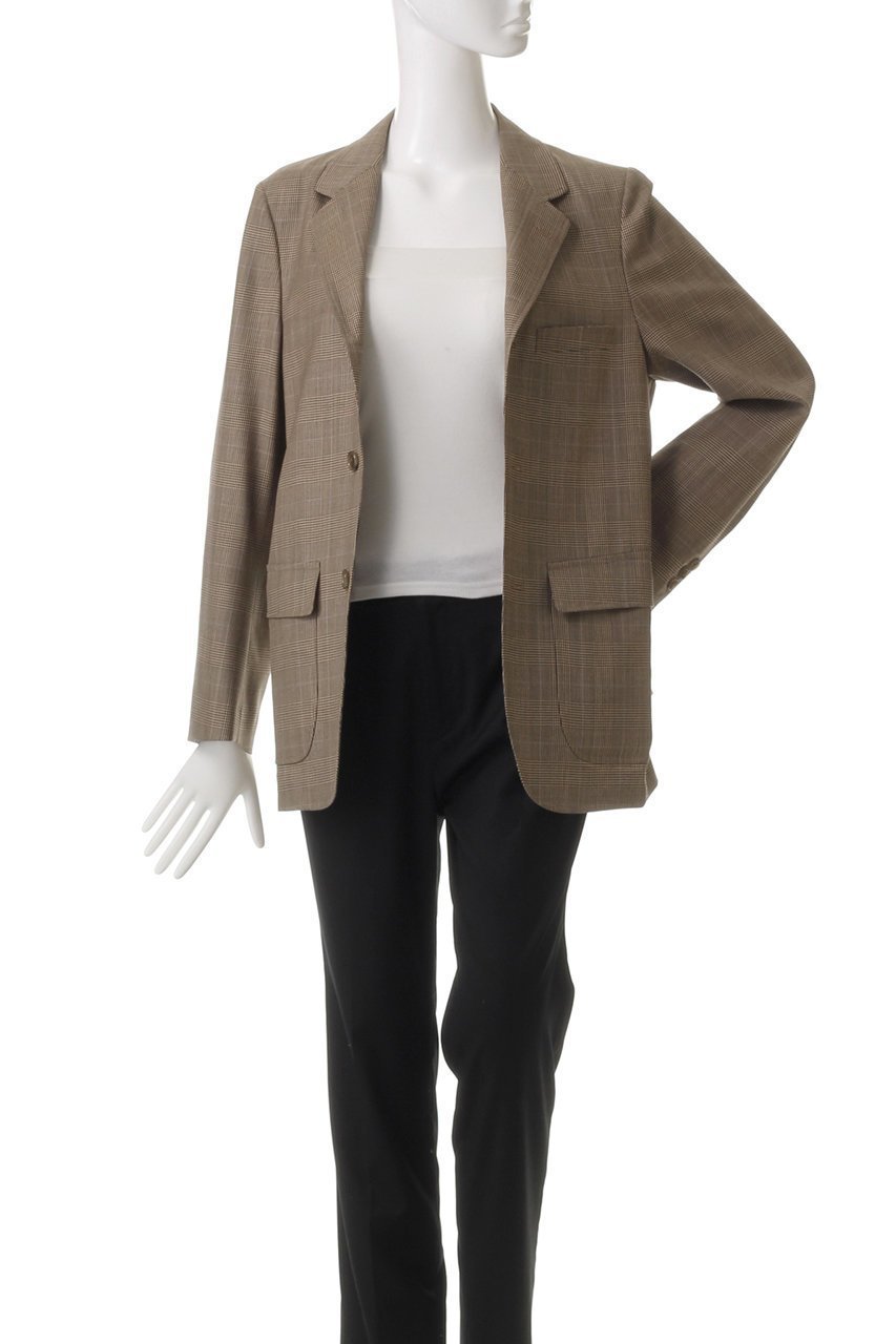 【クチュールドアダム/COUTURE D'ADAM】のPOW サックジャケット 人気、トレンドファッション・服の通販 founy(ファニー) 　ファッション　Fashion　レディースファッション　Fashion for Women　アウター　Coat / Outerwear Collection　レディースジャケット・軽アウター　Jackets　アイビー　Ivy Pattern　アメリカン　American Style　カーディガン　Cardigan, Knitwear　ジャケット　Jacket, Outerwear　チェック　Check, Plaid, Tartan　リラックス　Relax, Relaxed Fit　other-7|ID: prp329100004365368 ipo3291000000035961014