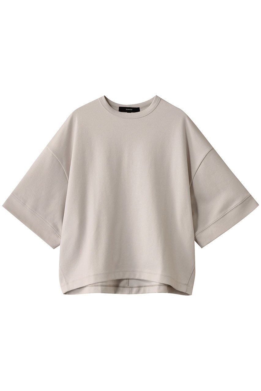 【フローレント/FLORENT】の梨地コットン ハーフスリーブカットソー インテリア・キッズ・メンズ・レディースファッション・服の通販 founy(ファニー) 　ファッション　Fashion　レディースファッション　Fashion for Women　トップス・カットソー　Cut & Sew Tops　シャツ・ブラウス・オフィスカジュアル　Elegant Blouses & Button-Ups　ロングTシャツ・Tシャツ　Longline T-Shirts & Tees　カットソー・ベーシックTシャツ　Cut-and-Sewn Tops / Stretch Tees & Basics　ショート　Short, Short Length　スリーブ　Sleeve, Long Sleeve / Short Sleeve　半袖　Short Sleeve, Half Sleeve　抗菌　Antibacterial, Bacteria-Resistant　ペールベージュ|ID: prp329100004365390 ipo3291000000032796295