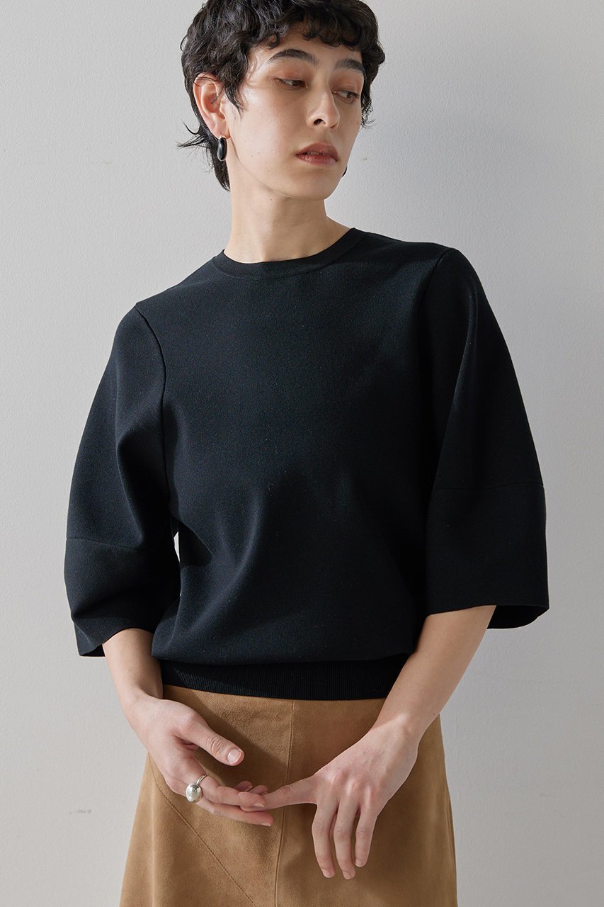 【ウィムガゼット/Whim Gazette】のシルエットスリーブプルオーバー 人気、トレンドファッション・服の通販 founy(ファニー) 　ファッション　Fashion　レディースファッション　Fashion for Women　トップス・カットソー　Cut & Sew Tops　ニット　Knit Tops & Sweaters　カジュアルプルオーバー・ニットトップス　Pullovers & Knit Tops / Casual Pullovers　シンプル　Simple, Minimal　スリーブ　Sleeve, Long Sleeve / Short Sleeve　フォルム　Silhouette, Form　ボトム　Bottoms, Lower Wear　エレガント 上品　Elegant　 other-1|ID: prp329100004365397 ipo3291000000032934622