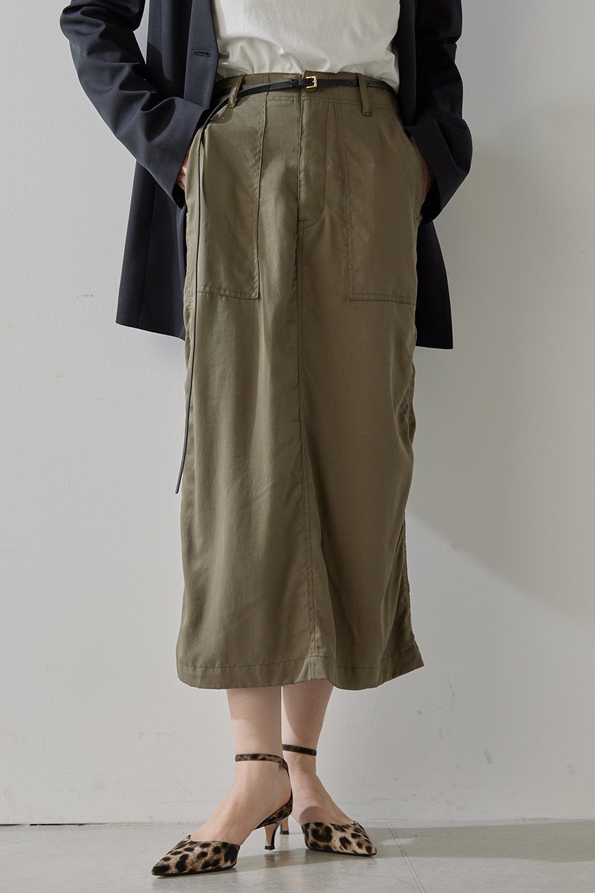 【ウィムガゼット/Whim Gazette】のミリタリースカート 人気、トレンドファッション・服の通販 founy(ファニー) 　ファッション　Fashion　レディースファッション　Fashion for Women　スカート　Skirts　ロングスカート　Long Skirts / Maxi & Midi Skirts　なめらか　Smooth, Silky Texture　スリット　Slit, Slit Detail　ドレープ　Drape, Draping Fabric　フェミニン　Feminine, Girly　ミリタリー　Military, Army Style　ロング　Long, Long-Length　ヴィンテージ　Vintage Style　other-2|ID: prp329100004365399 ipo3291000000032824748