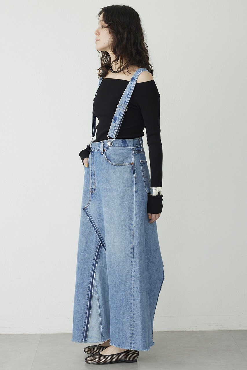 【ウィムガゼット/Whim Gazette】の【Jeanie Blue】SUSPENDER SKIRT 人気、トレンドファッション・服の通販 founy(ファニー) 　ファッション　Fashion　レディースファッション　Fashion for Women　スカート　Skirts　ロングスカート　Long Skirts / Maxi & Midi Skirts　おすすめ　Recommended / Our Picks　サスペンダー　Suspenders, Braces　スリット　Slit, Slit Detail　デニム　Denim, Jeans Material　ビンテージ　Vintage, Retro Style　ロング　Long, Long-Length　other-6|ID: prp329100004365402 ipo3291000000032825600